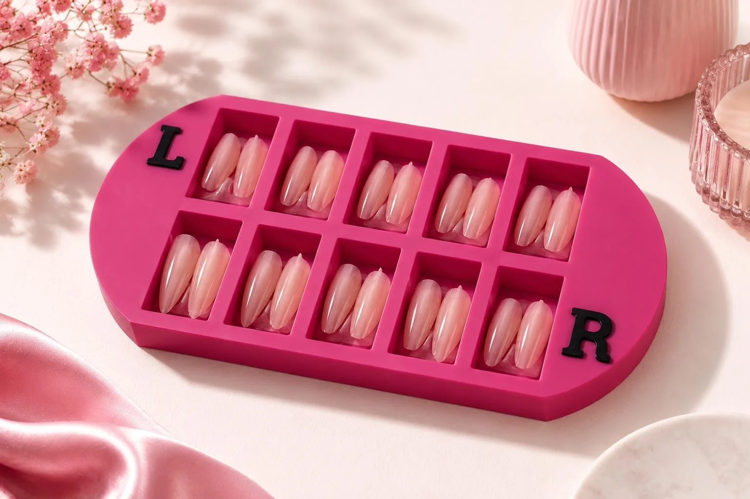10-Compartment Press-On Nail Display Tray, photo 2 of 4