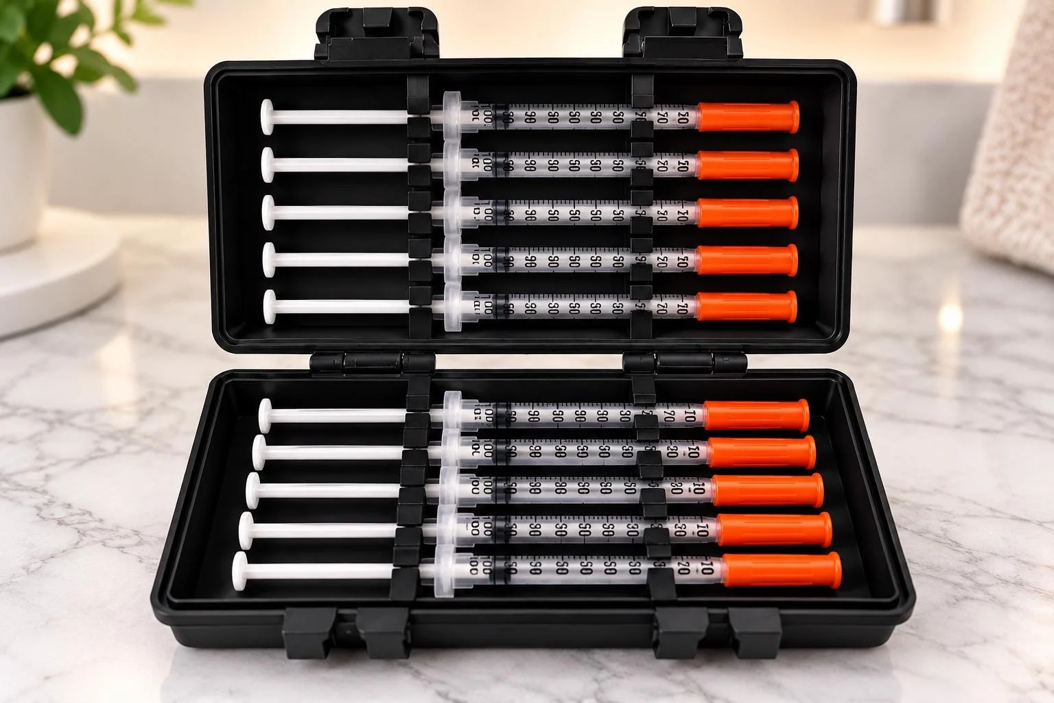 1mL Syringe Storage Case, 3D printed in PLA