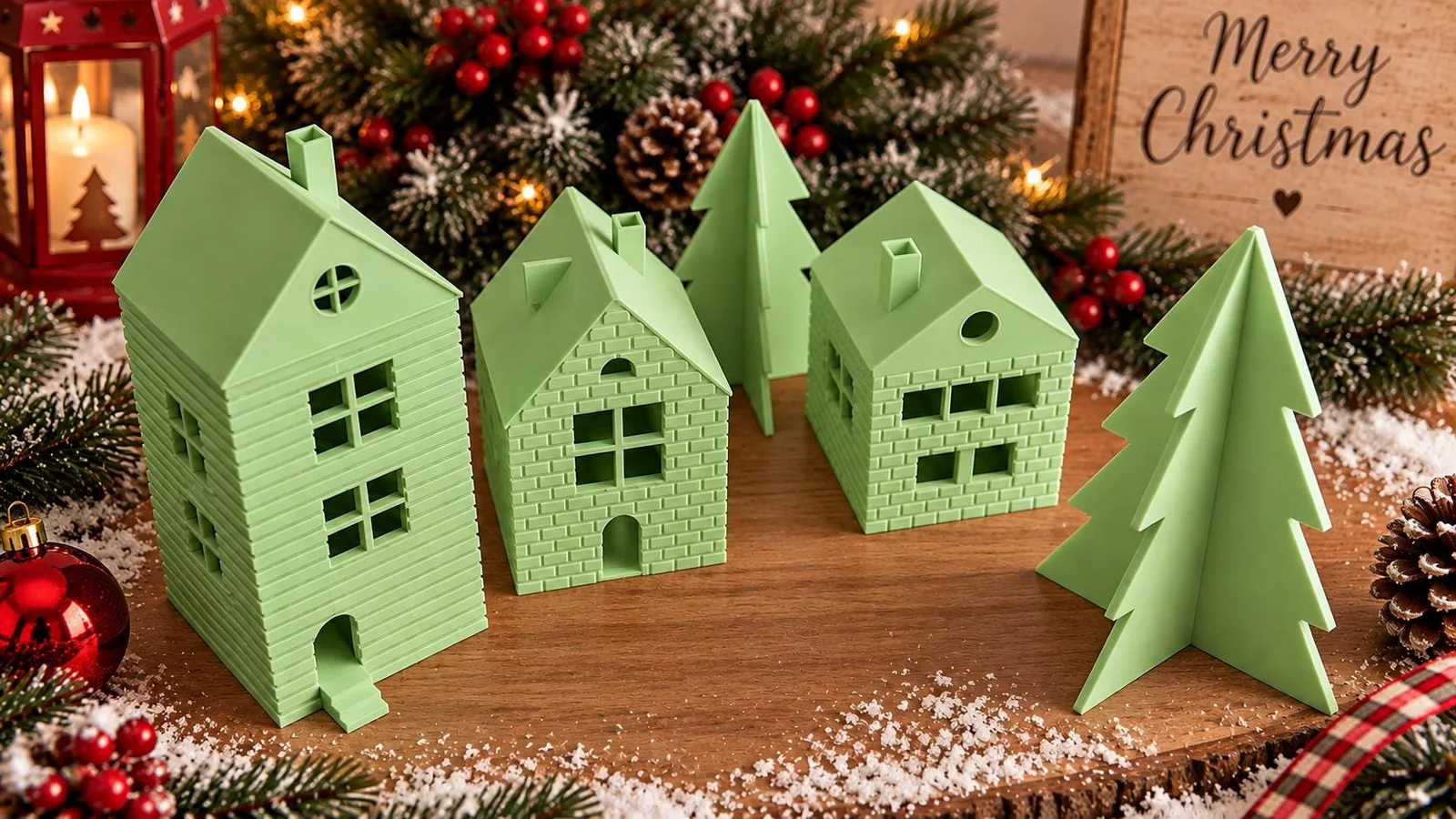 3D Printed Christmas Village Set, photo 2 of 4