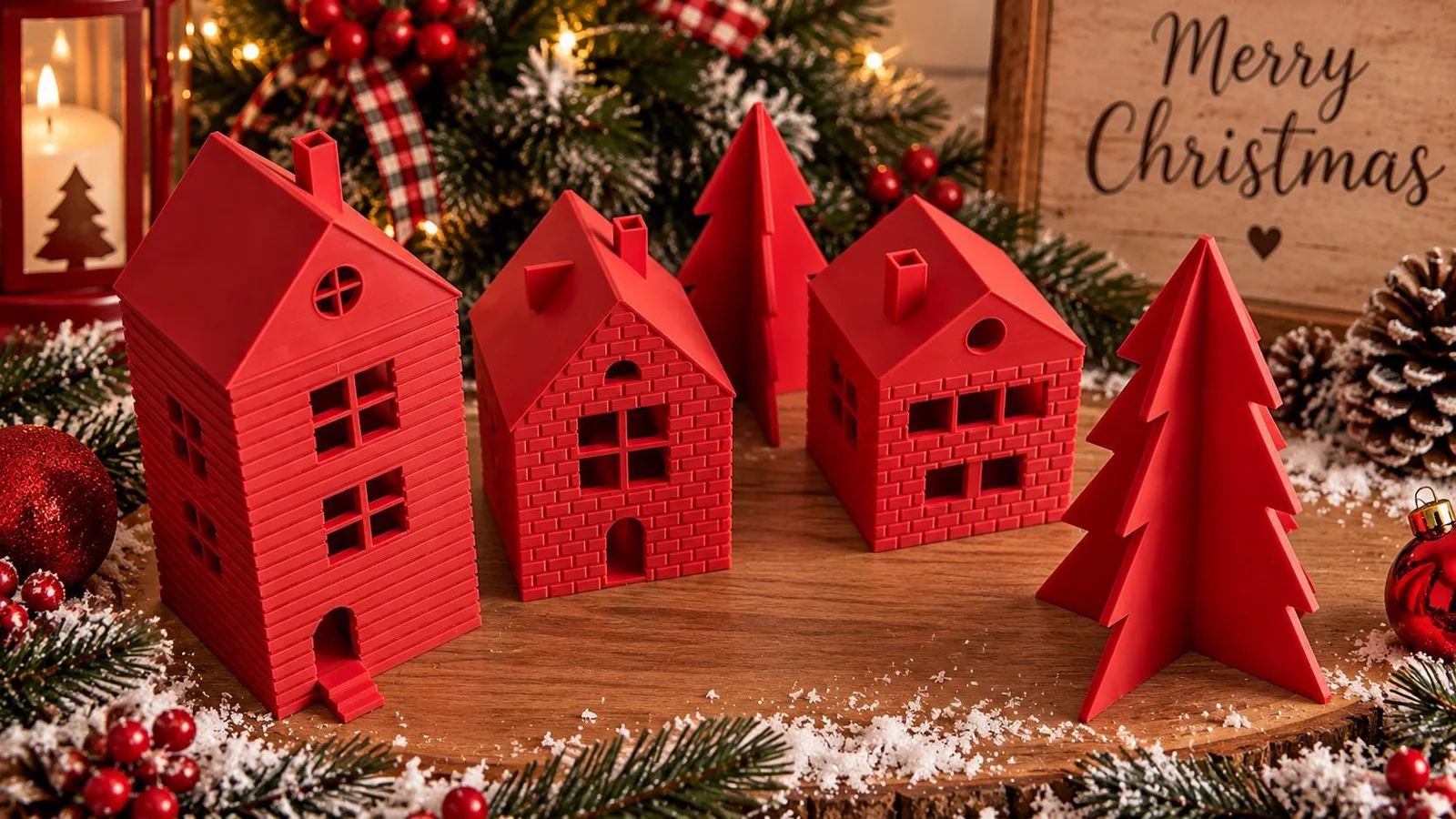 3D Printed Christmas Village Set, photo 3 of 4