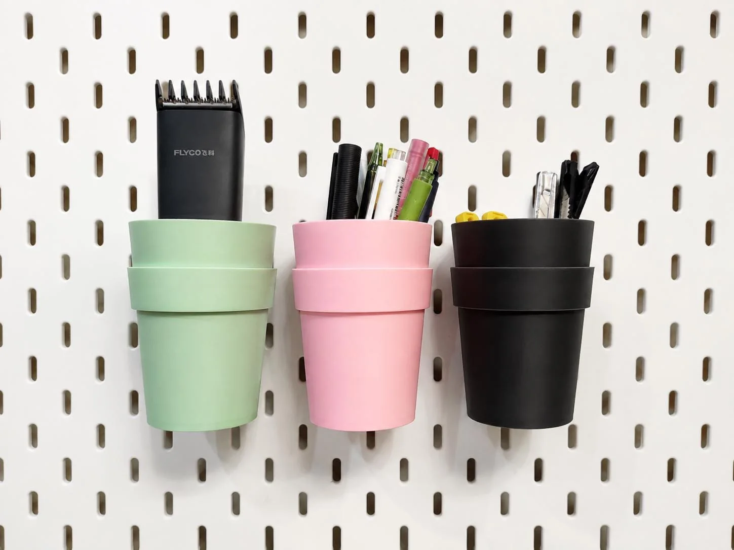 3D Printed Storage Cup for IKEA SKÅDIS Pegboard, 3D printed in PLA