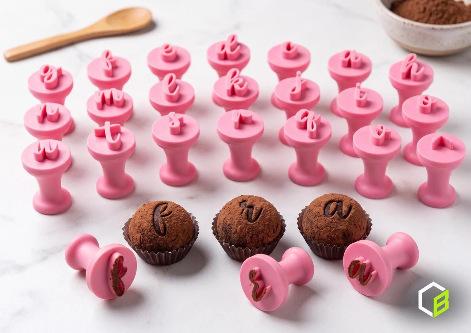 Alphabet Cookie Stamp Set, 3D printed in PLA