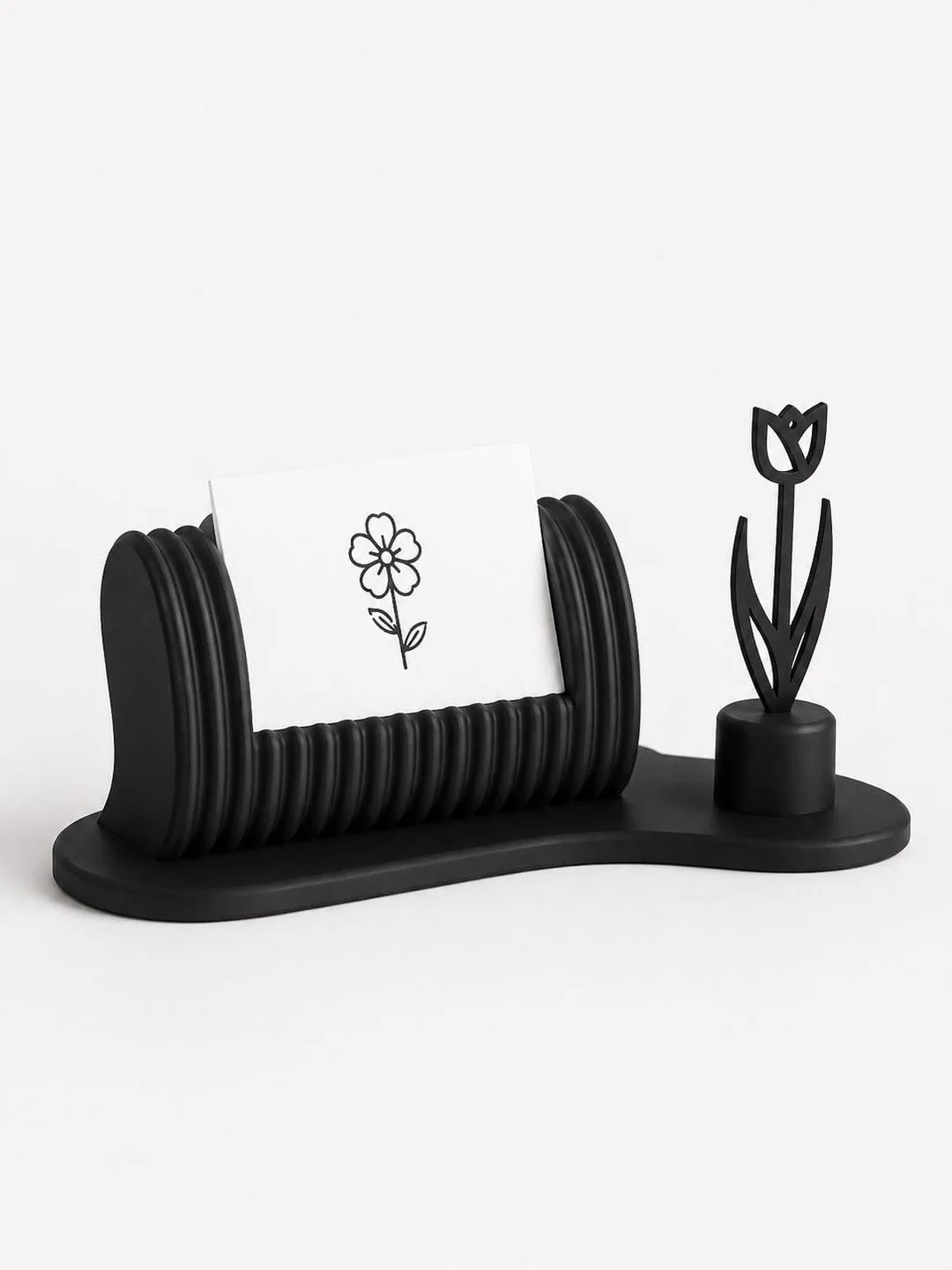 Floral business card holder, additional view