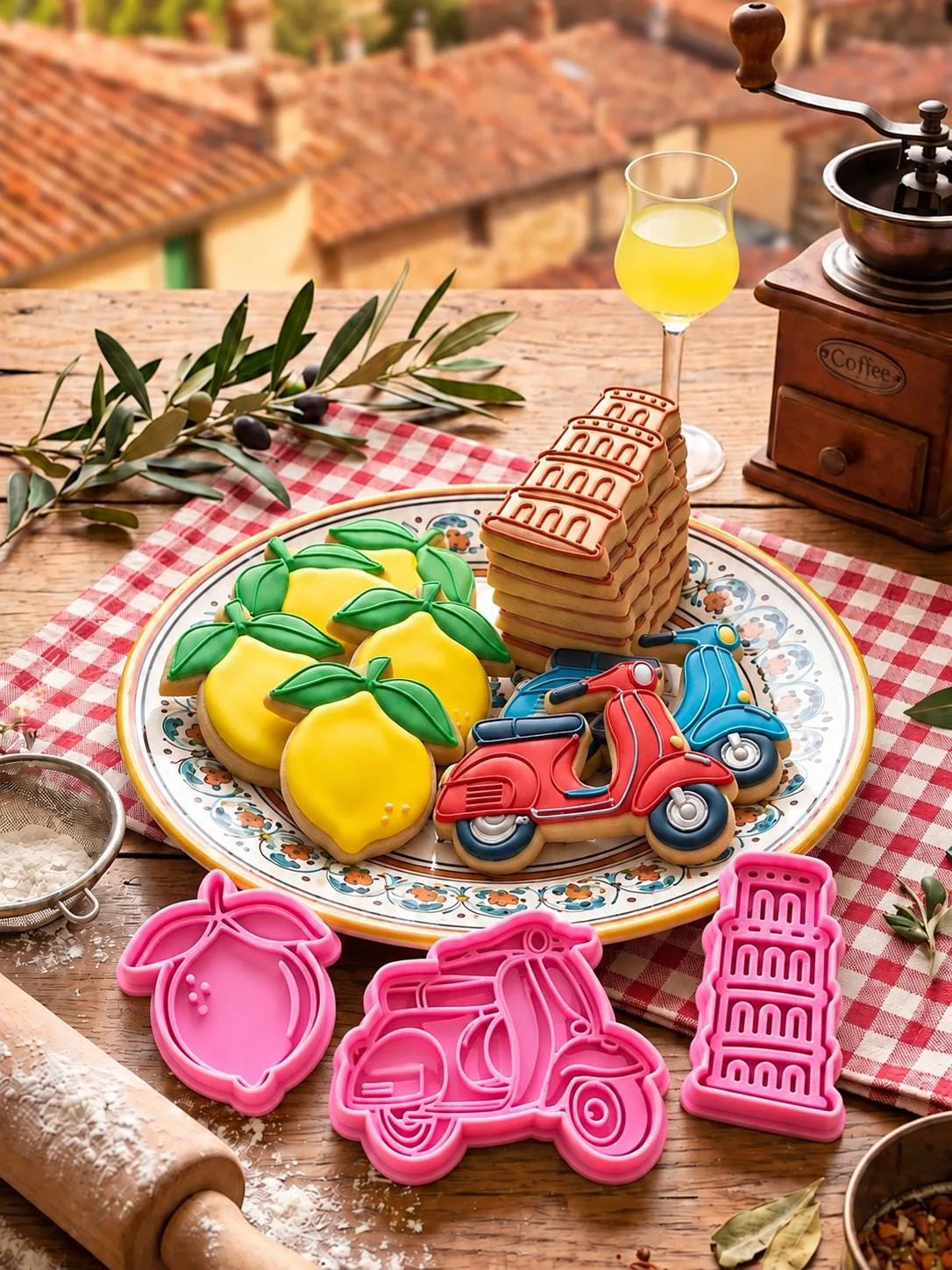 Italian Summer Cookie Cutter Set, 3D printed in PLA