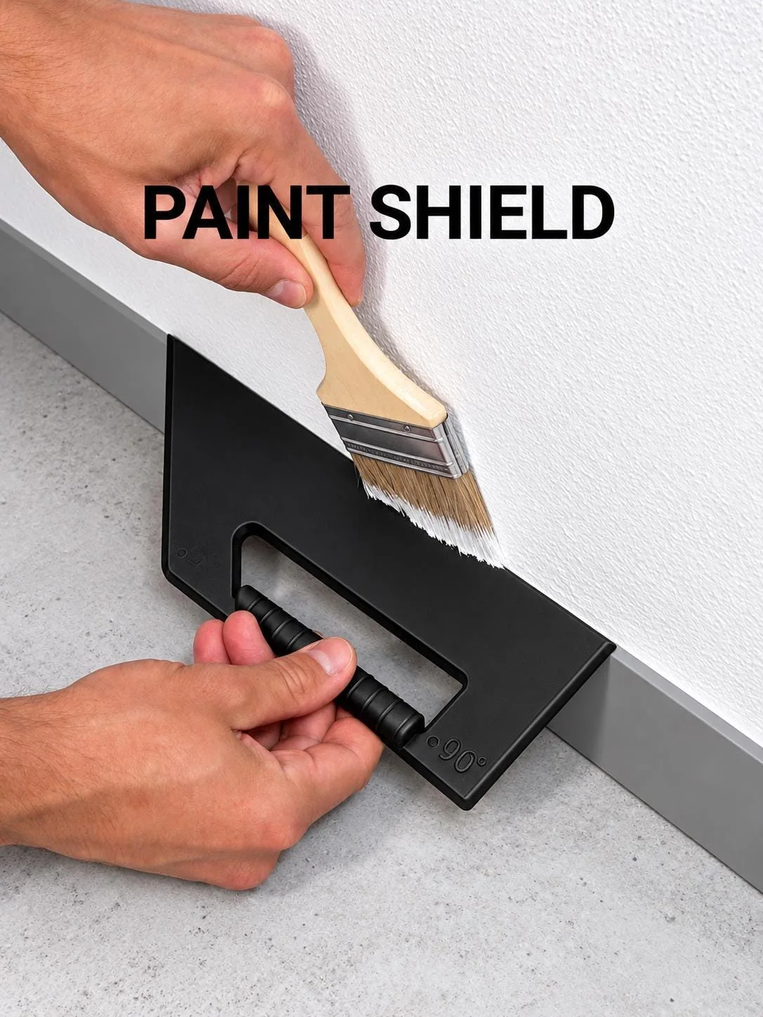 Paint Shield for Trim & Edges, 3D printed in PLA