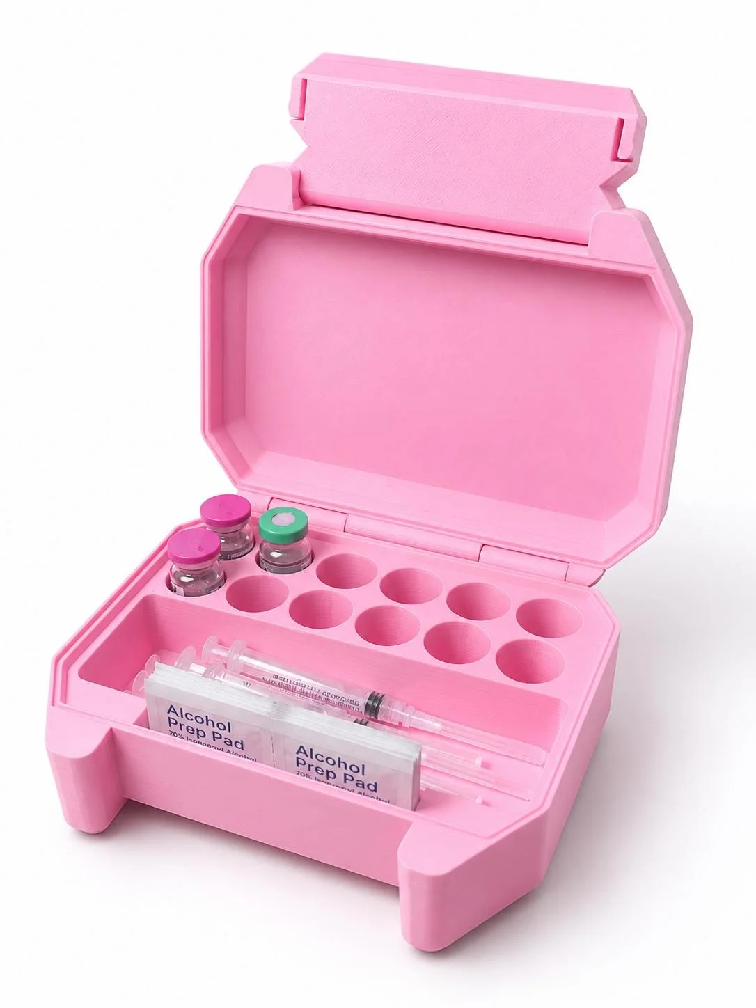 Peptide Vial Organizer, 3D printed in PLA