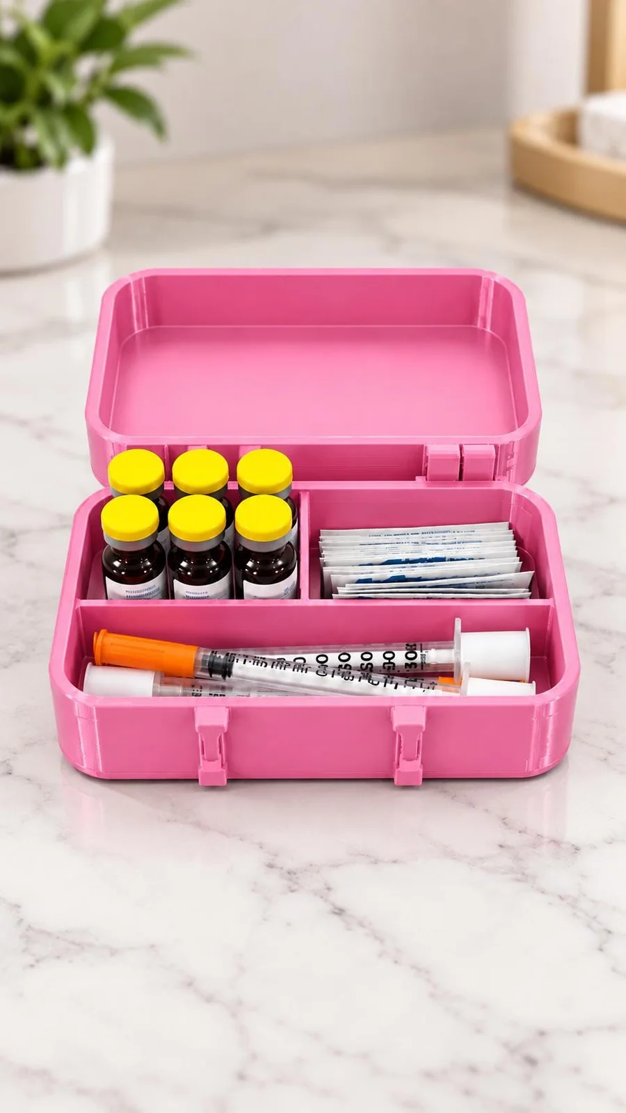 Personalized 3mL Vial Storage Case, 3D printed in PLA