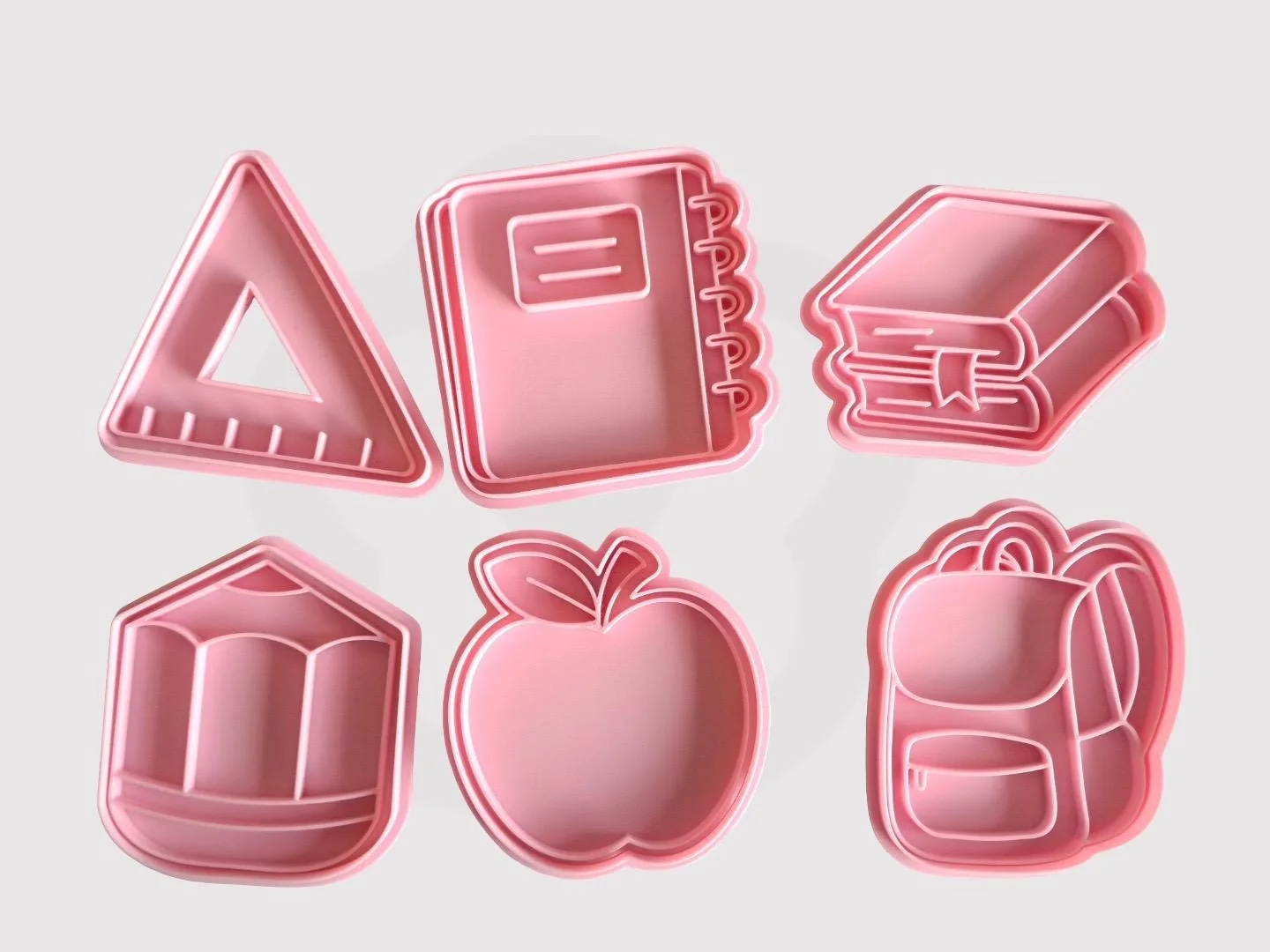 School Cookie Cutter Set, 3D printed in PLA