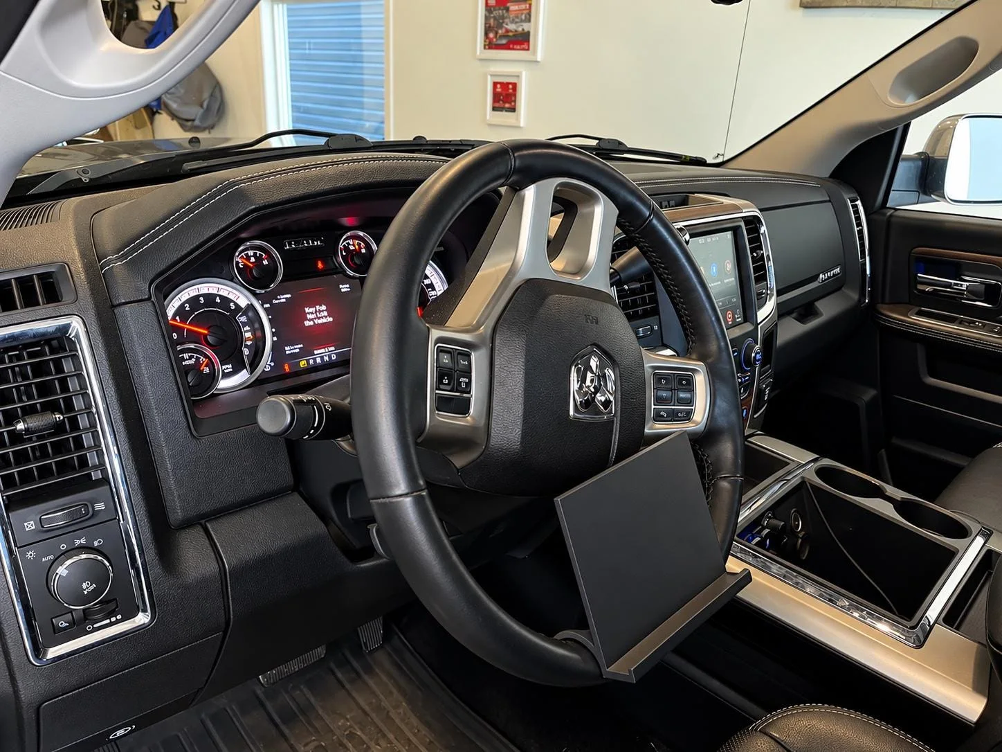 Steering Wheel Laptop Holder, 3D printed in PLA