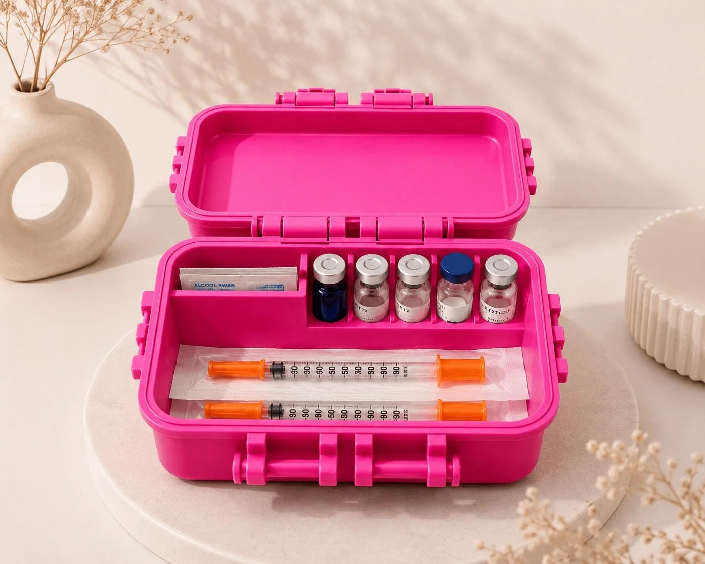 Storage Organizer Box with Compartments, 3D printed in PLA