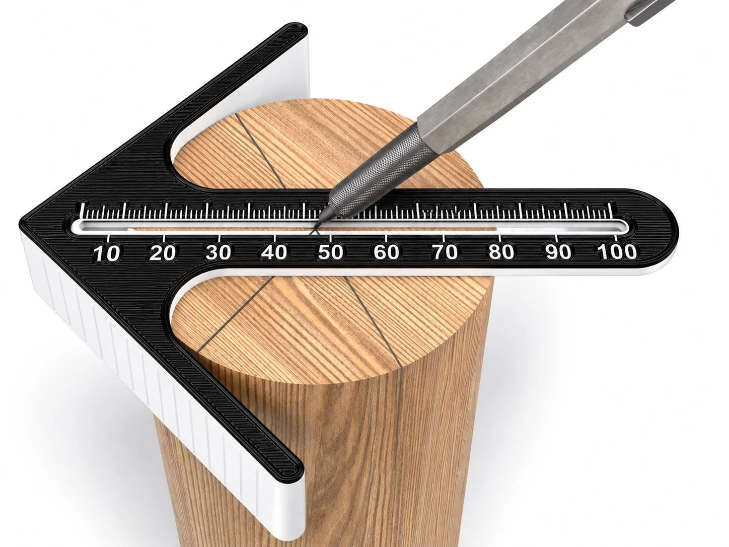 Woodworking Center Finder, 3D printed in PLA
